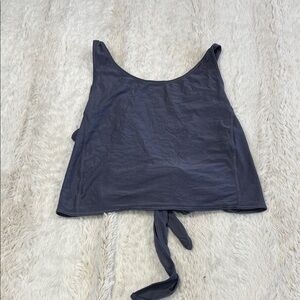 Lululemon Women's Sleeveless Tie-Back Top - Gray/ blue